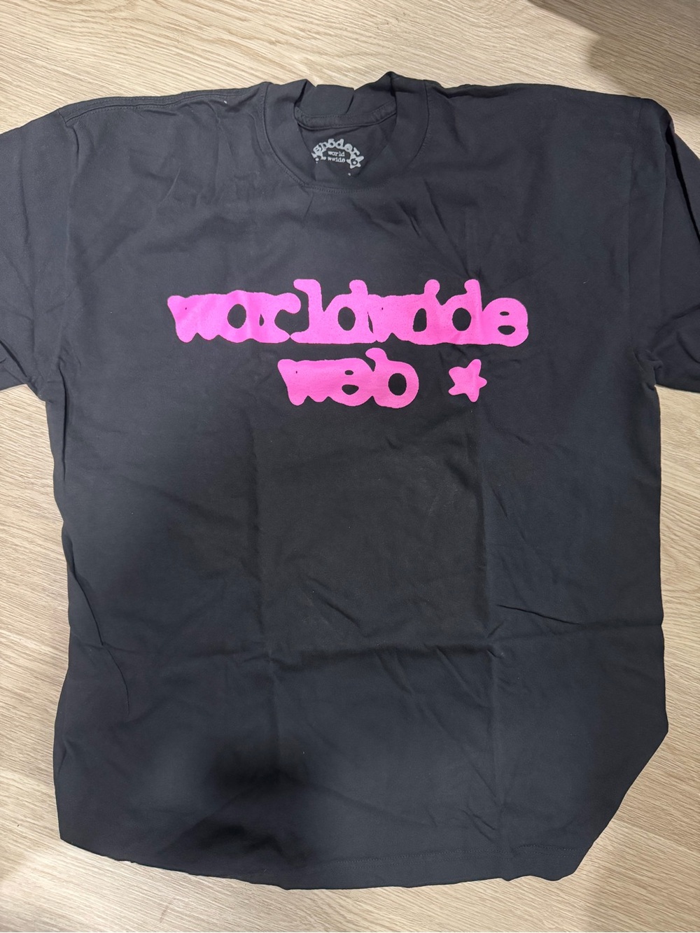 Spider pink WebGraphic Tee - Black with Pink Print